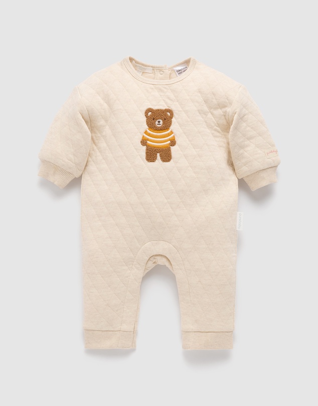 Purebaby - Quilted Track Growsuit-Kids-Babies