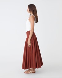 Forcast - Deb Cotton Midi Full Skirt