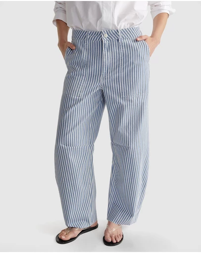 Decjuba - D-Luxe Stripe Barrel Jeans