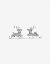 Michael Hill - Reindeer Stud Earrings with Cubic Zirconia in Sterling Silver