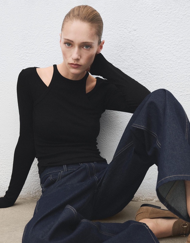 M.N.G - Ribbed Combined T-Shirt