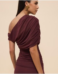 CHANCERY - Margot One Shoulder Drape Maxi Dress