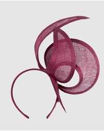 Max Alexander - Wine Sinamay Racing Fascinator