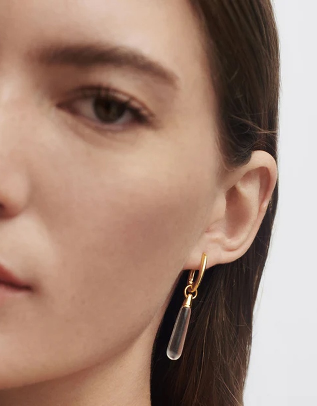 PDPAOLA - Rock Crystal Large Jupiter Earrings