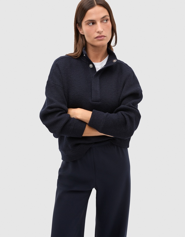 Seed Heritage - Textured Twist Funnel Neck Sweat