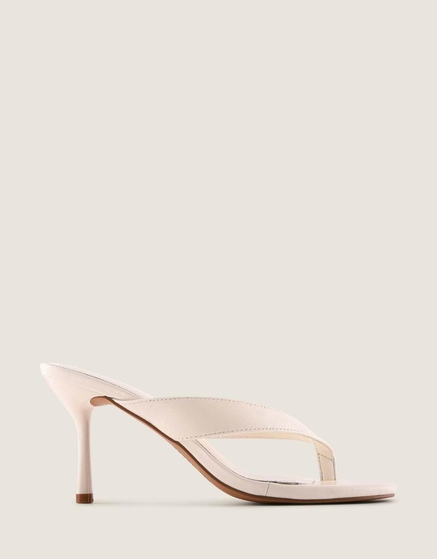 Shelly Shen - Pia High Sandals White Leather