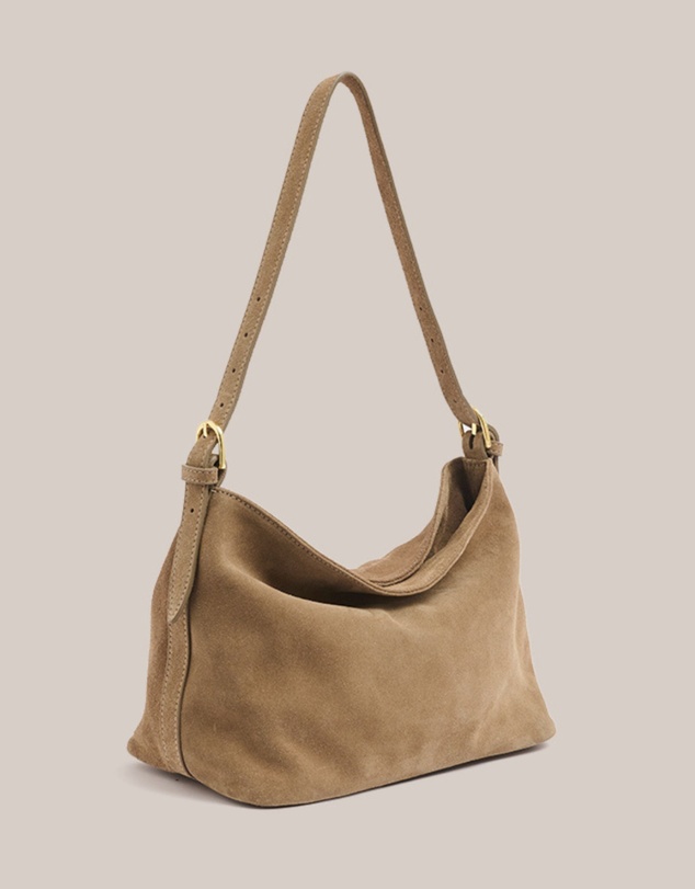 VESTIRSI - Eden Brown Suede Shoulder Bag