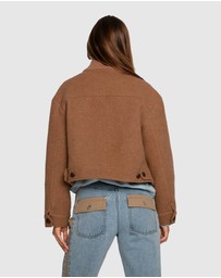 Belle & Bloom - Crystal Skies Cropped Wool Rib Jacket