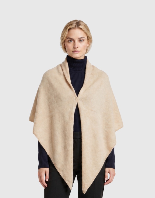SILK MAGNOLIA - Brushed Cashmere Triangle Shawl