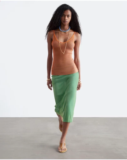& Other Stories - Rib-Knit Midi Skirt