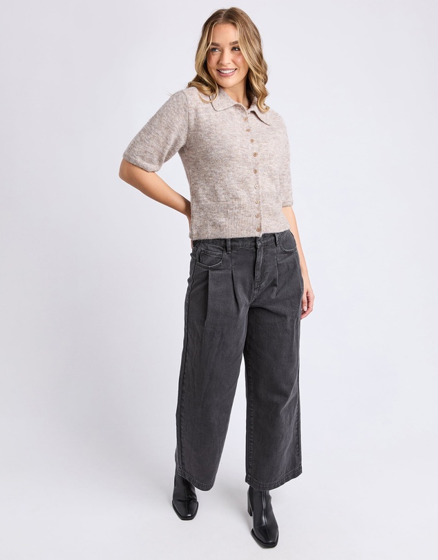 Foxwood - Fernie Button Knit Oatmeal