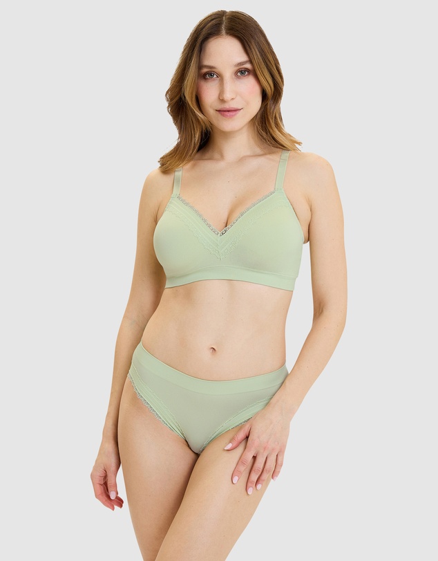 Sans Complexe - Agathe Comfortable Padded Wirefree Bra with Lace