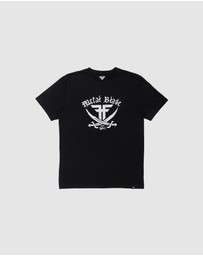 Fallen Footwear - Fallen Footwear Men Metal Blade Pirate Tees Regular Fit Black/White