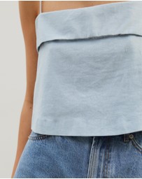 Atmos&Here - Orielle Linen Blend Square Neck Cami