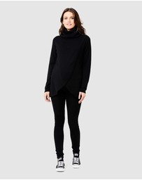 Ripe Maternity - Cowl Neck Nursing Knit