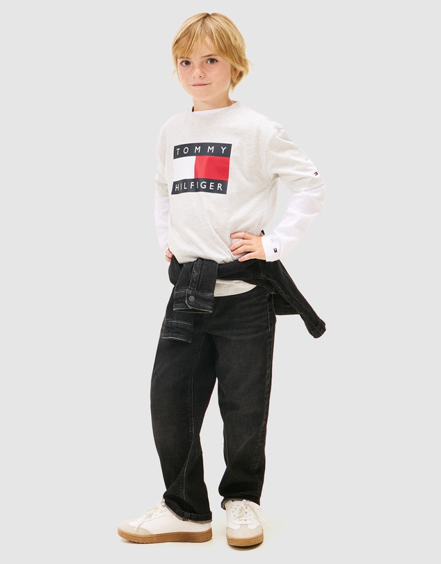 Tommy Hilfiger - Heritage Flag Print Jersey T-Shirt - Teens