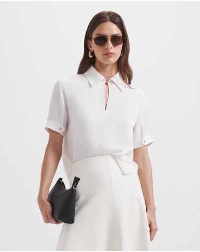 SABA - Sadie Silk Short Sleeve Blouse