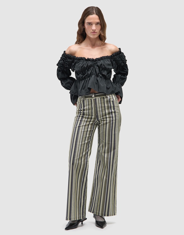 Laagam - Holly Corduroy Striped Pants