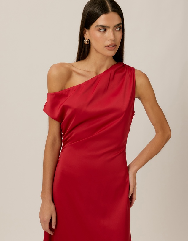 Tussah - Samara Asym Satin Midi Dress