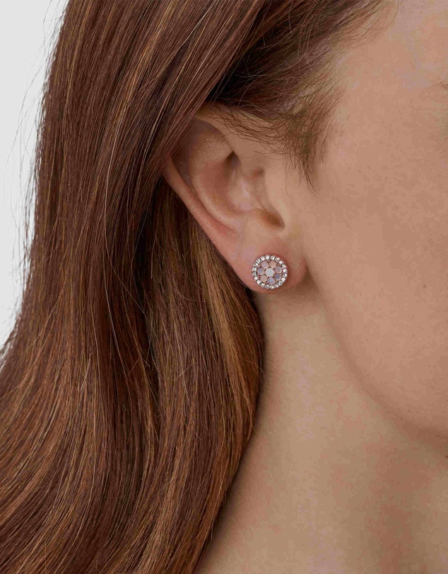Fossil - Mop Rose Gold-Tone Earring