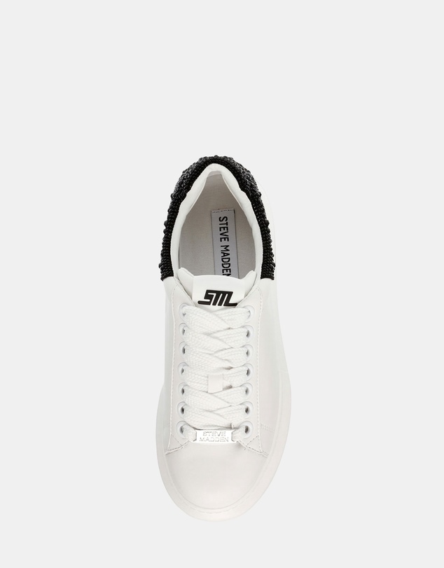 Steve Madden - Gaze-R White/Black Sneakers