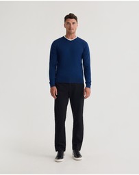 Oxford - Basic V-Neck Pure Wool Pullover