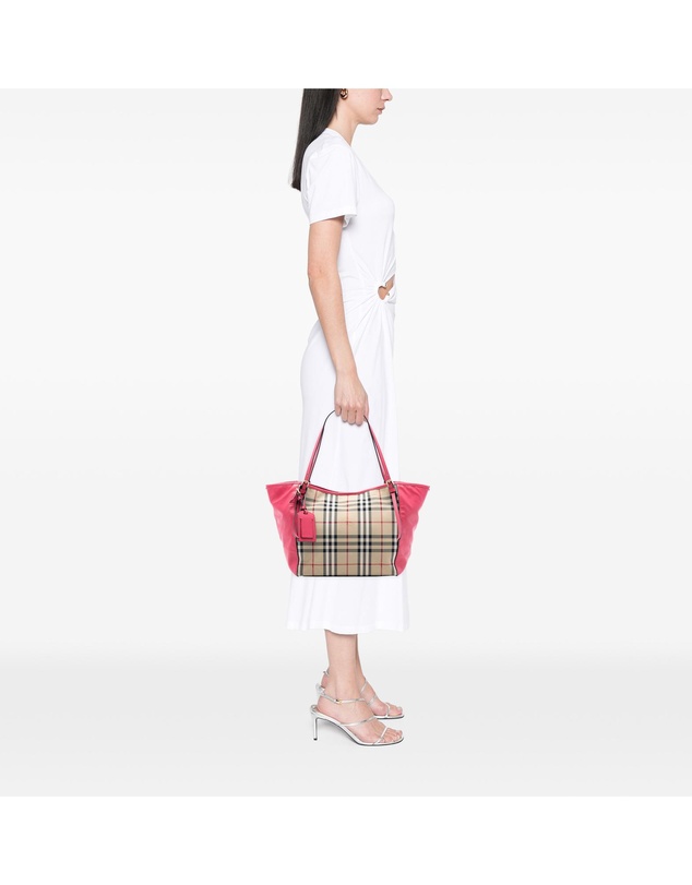 Pre-Loved by Azura Reborn - Pre-Loved Small Haymarket Check Canvas and Leather Canterbury Tote