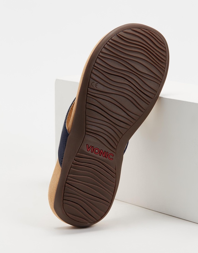 Vionic - Bella Toe Post Sandal - Navy Lizard