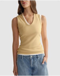 Decjuba - D-Luxe Ribbed Scoop Tank