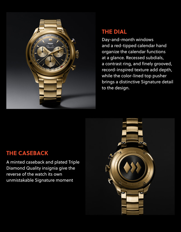 Fossil - Signature CS-1 Gold Tone Chronograph Watch