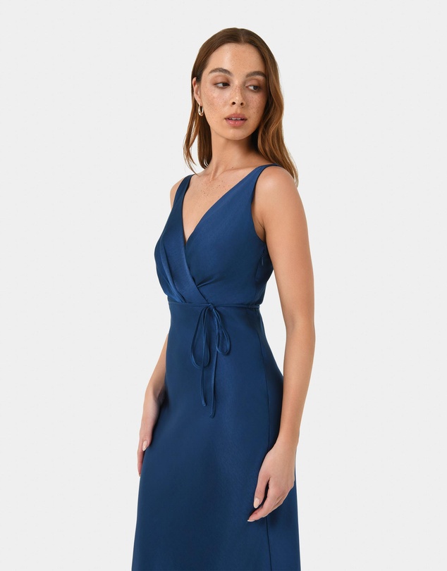 Forcast - Cherish Tie-Waist Midi Dress