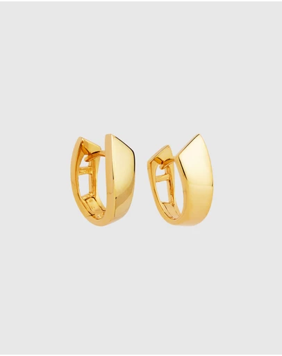 Najo - Versailles Yellow Gold Huggie Earrings