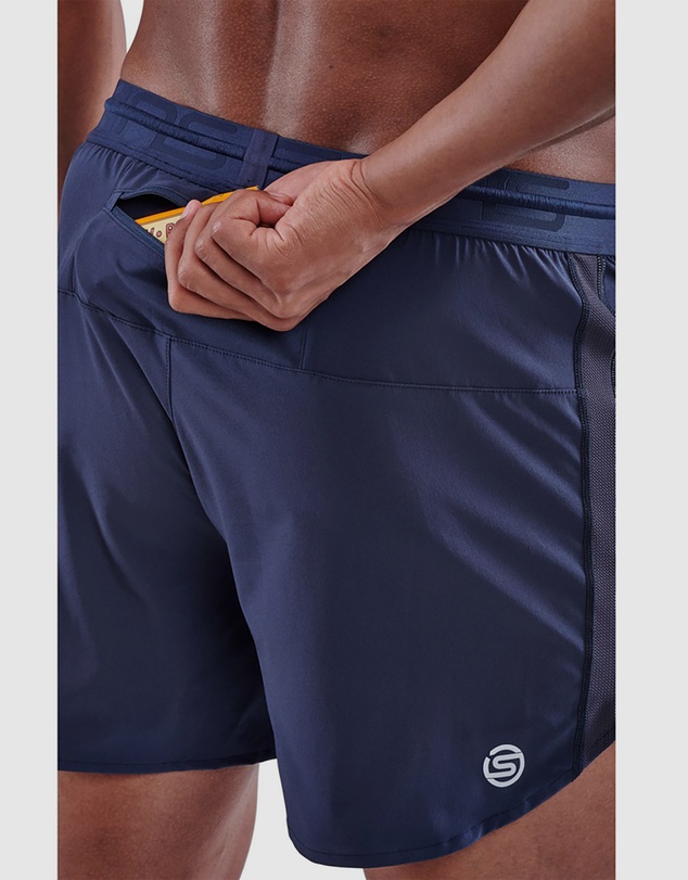 SKINS - SKINS Men's 3-Series Clothing Run Shorts Activewear Navy Blue