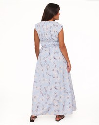 Petal & Pup - Bancroft Maxi Dress - Blue Flannel Floral