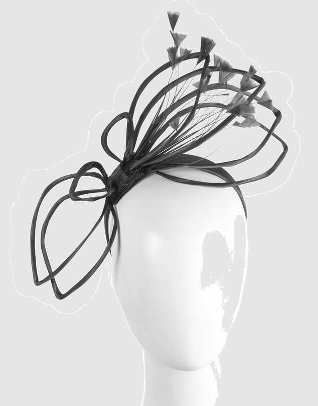 Max Alexander - Edgy Black Sinamay Fascinator Headband
