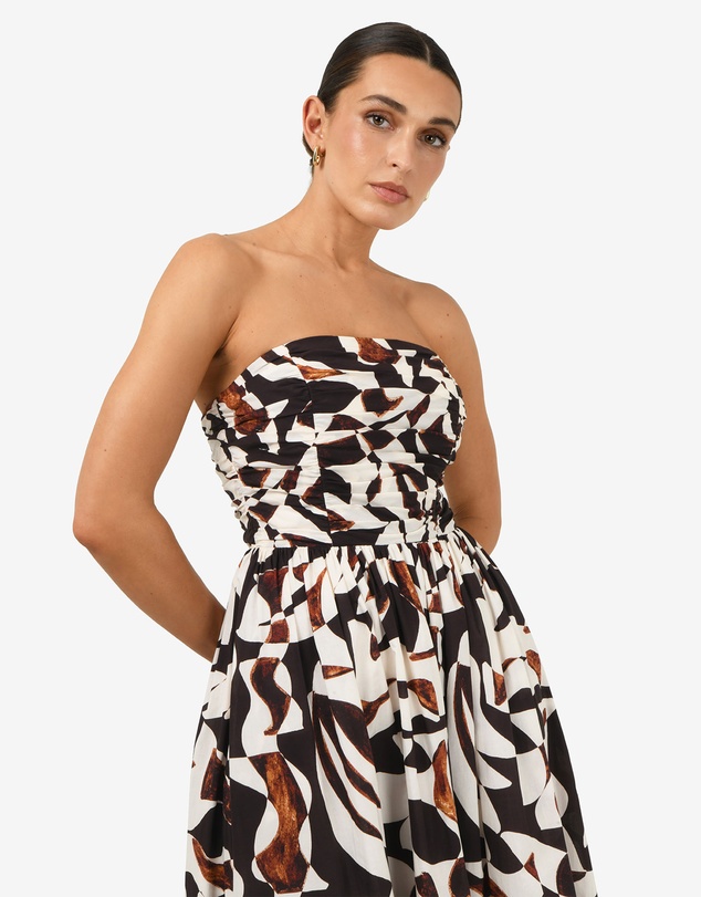 Forcast - Hazel Printed Strapless Dress