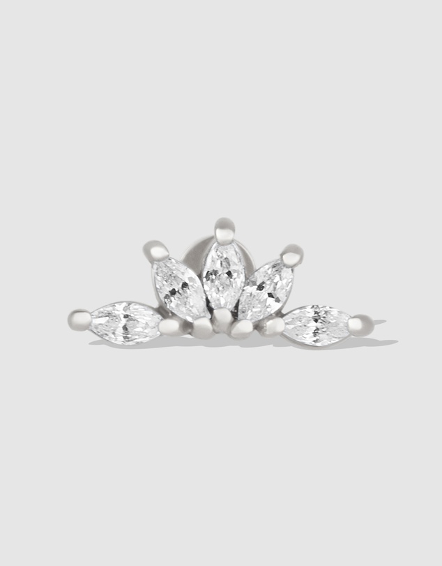 Wanderlust + Co - Sunrays Silver Flat Back Earring