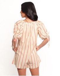 Petal & Pup - Carina Striped Playsuit - Red Stripe