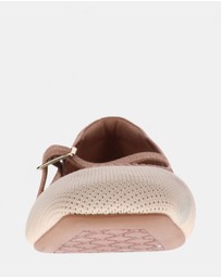 Mia Vita - Violet Mary-Jane Flats - Almond