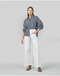 DRICOPER DENIM - Piper Ivory Wide Leg Trousers