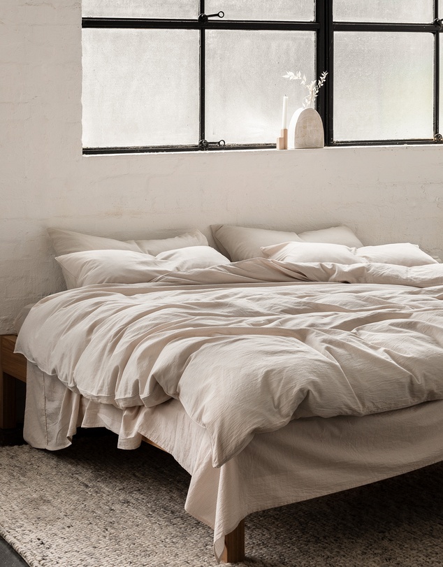 Sheet Society - Leo Washed Cotton Stripe Full Sheet Set