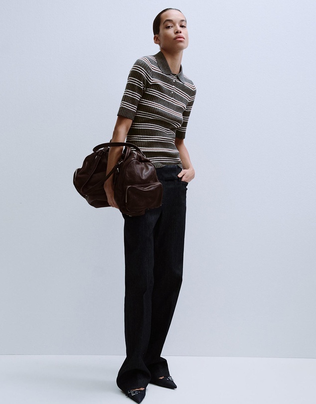 M.N.G - Striped Ribbed-Knit Sweater