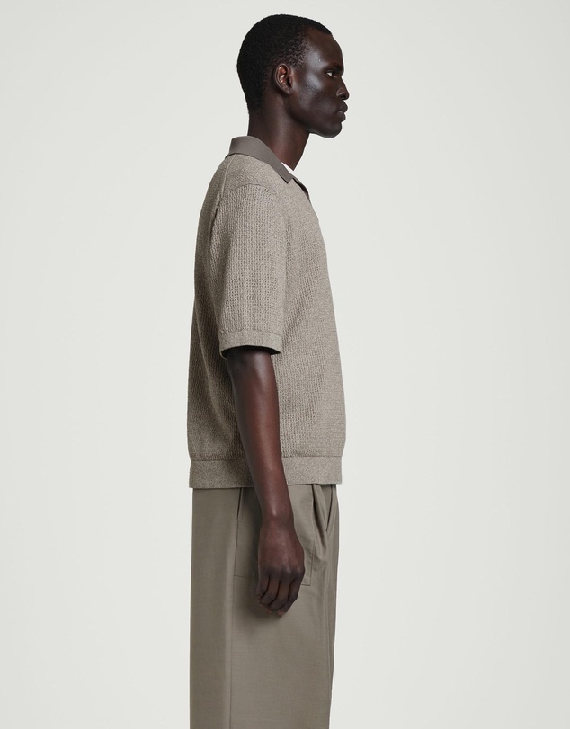 COS - Open-Knit Bouclé Polo Shirt