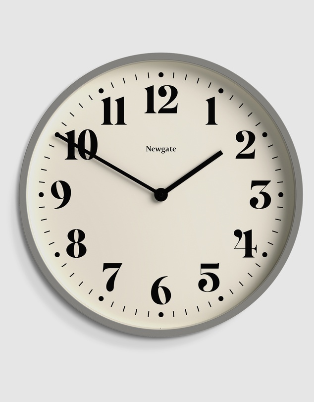 Newgate - Newgate Number Two Wall Clock Matte Posh Grey