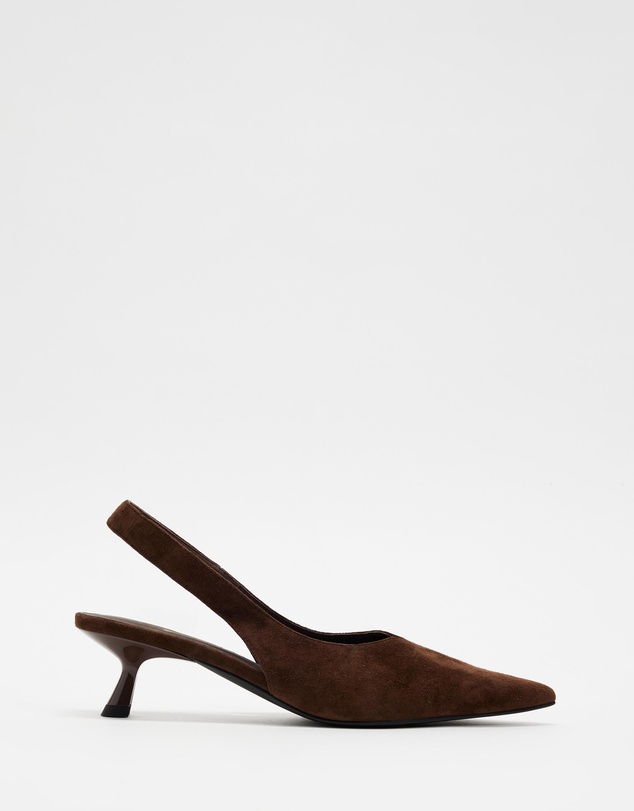 AERE - Suede Slingback Heels