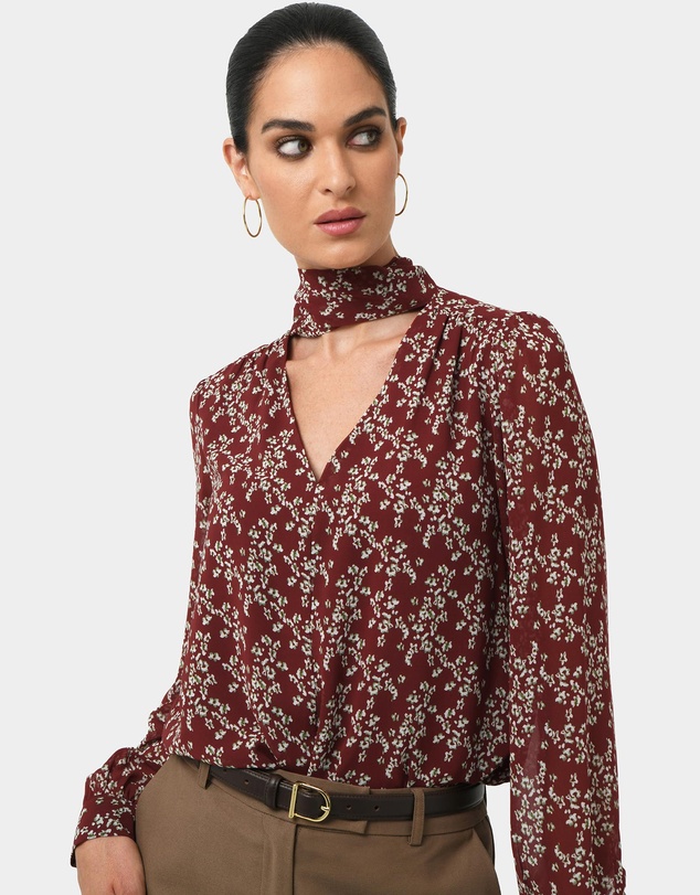 Forcast - Rema Floral Tie Blouse