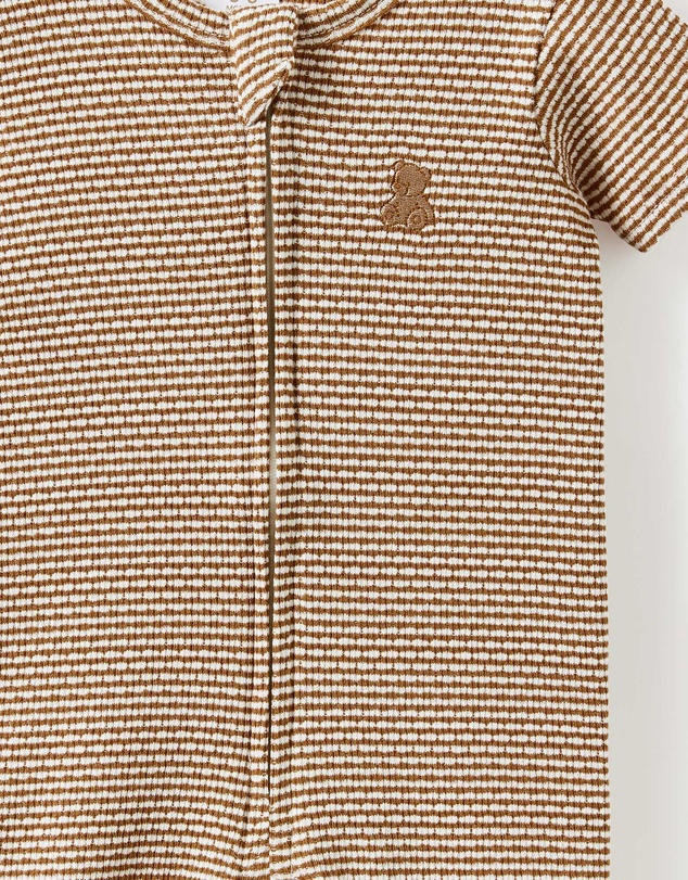 Cotton On Kids - Littlie Organic Short Sleeve Zip Romper
