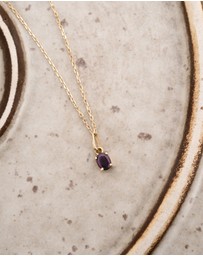Luna Rae - Solid Gold - Garnet Necklace