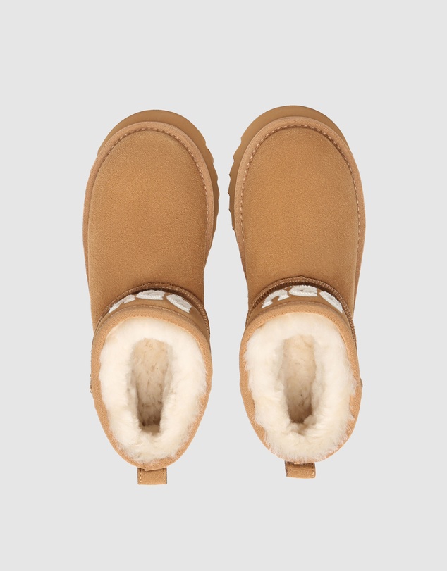 EVERAU - Australian Shepherd Ugg Helia Platform Cow Suede Upper UGG Boots