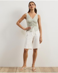Atmos&Here - Alba Textured Ruched Top